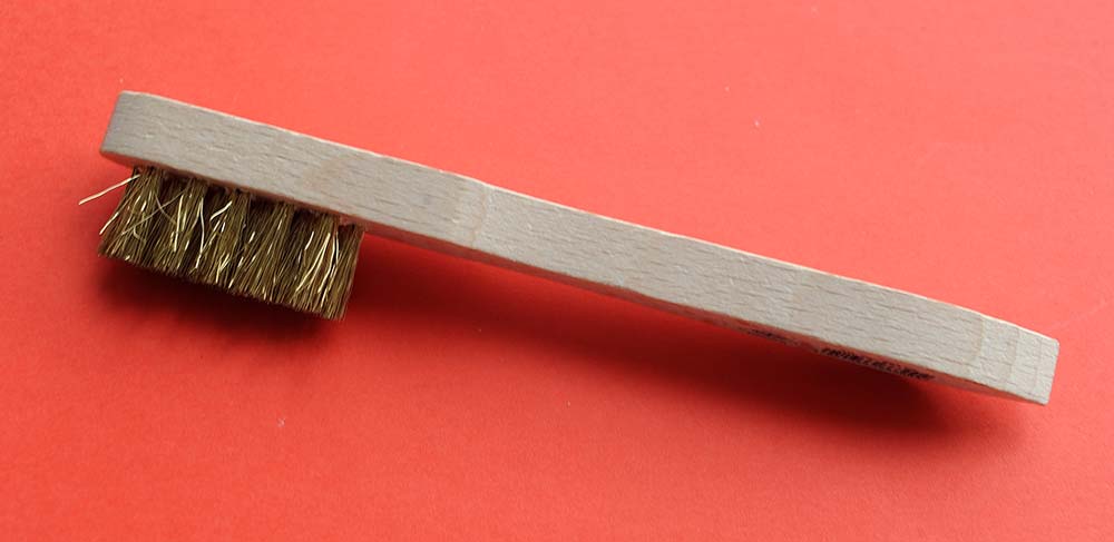 Mini-Messing-Drahtbürste, Länge 150mm, 1 Stück.