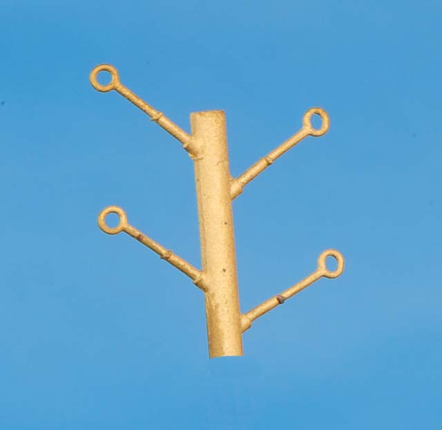 Griffstange mit Ring und Befestigungsflansch für Dampfloks, 4 St